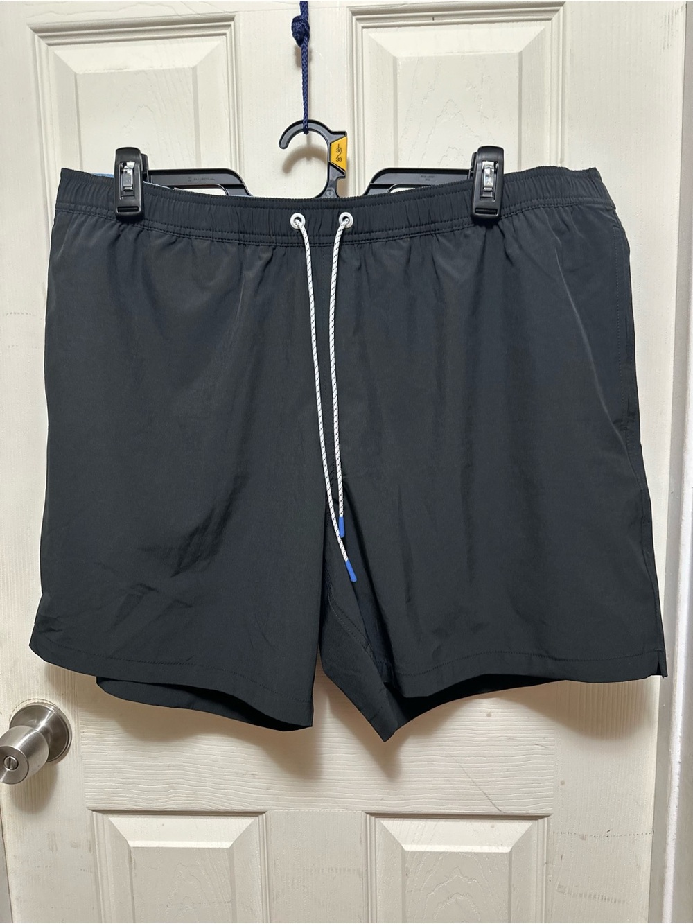 Men's Black Athletic Swim Shorts with Drawstring #625